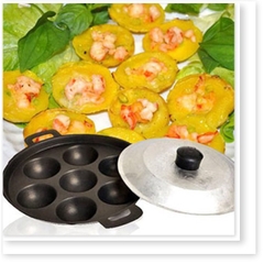 Khuôn bánh khọt tránh men chống dính 10 bánh