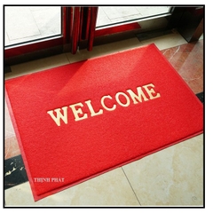 Thảm chùi chân - Thảm dậm chân đế cao su Welcome nhiều kích cỡ - GIAO MÀU NGẪU NHIÊN