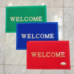Thảm chùi chân - Thảm dậm chân đế cao su Welcome nhiều kích cỡ - GIAO MÀU NGẪU NHIÊN