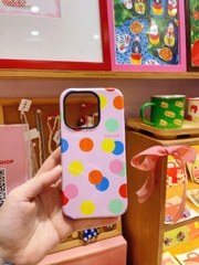 Ốp Iphone 13/ 14 chấm bi colorful Mai Lê x Líu Lô