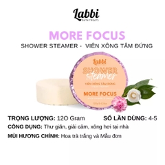 Viên xông tắm đứng 120gr Labbi More Focus
