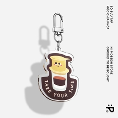 Móc chìa khóa Hi:Piece Cà Phê Be Patient With Yourself TAKE YOUR TIME