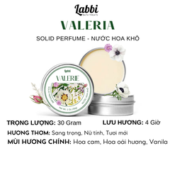 [SOLID PERFUME - NƯỚC HOA KHÔ] 30gr Labbi Valerie