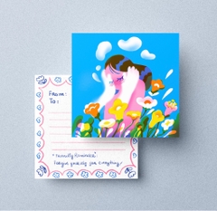 Thiệp Friendly Reminder Minh Phương Xanh Da Trời