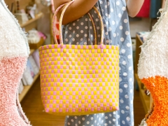 Làn Líu Lô Hồng Vàng 280 Watermelon+ Peach | Jolie Checkboard Shopper
