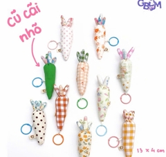 Móc chìa khóa Củ Cải Gấu Bông Đình May