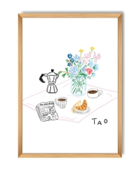 Tranh Tao A3 Still Life With Coffee ( White Background )