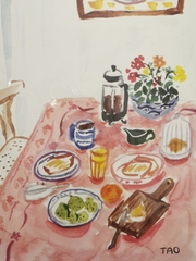 Tranh Tao A4 Still Life In Pink