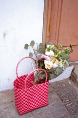 Làn Hồng Đỏ 280 Cherry + Barbie | Margot Checkboard Shopper