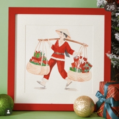 Tranh vuông noel Mai Lê x Líu Lô