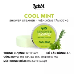 Viên xông tắm đứng 120gr Labbi Cool Mint