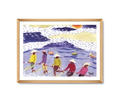 Tranh Tao A4 Fishing Women