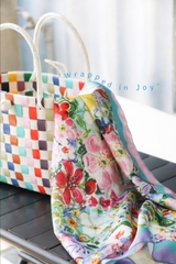Khăn lụa hoa ( latin silk - 70 x 70 ) Tao Creative
