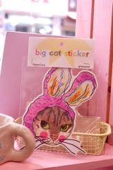 Big Bunny Cat Sticker Raquel Cruz