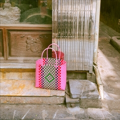 Eva Checkboard Shopper | Multicolor