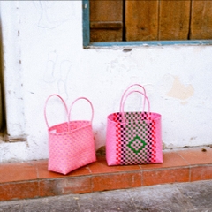 Eva Checkboard Shopper | Multicolor