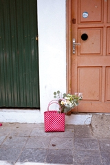 Làn Hồng Đỏ 280 Cherry + Barbie | Margot Checkboard Shopper