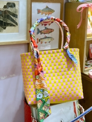 Làn Líu Lô Hồng Vàng 280 Watermelon+ Peach | Jolie Checkboard Shopper