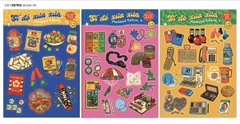 Sticker Posters Thingy Zi-01- Retro A5 sheet (3 loại)