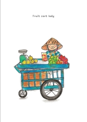 Tranh Haru Craft A5 Fruit Cart Lady