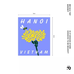 Nam Châm Hoa Vàng Nền Xanh Dương Hi:Pieces