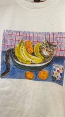 Áo Tao Still Life With Cat Blue