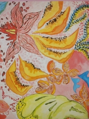 Tranh Ly Vu Autumn Garden no.1 A4 / Vuông nhỏ
