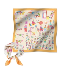 Khăn bandana scarf beige monster Tò He