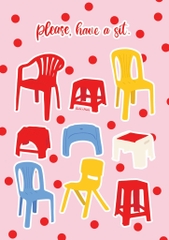 Stickers A5 Ghế Líu Lô x Mai Lê