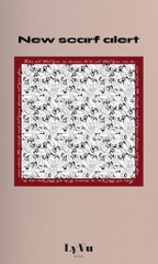 SILK SCARF LY VU SLEEPING BEAUTY 90X90
