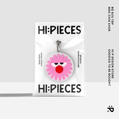 Móc chìa khóa Hi:Piece TRÒN HỒNG PINK FLUFFY
