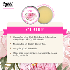 [SOLID PERFUME - NƯỚC HOA KHÔ] 30gr Labbi Claire
