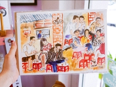 Tranh Tao A4 Hanoi sidewalk cafe