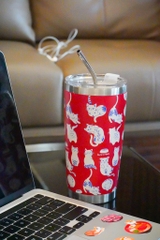 Cốc inox Cafe 600ml Purfectly red 295