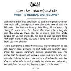 OATMEAL AND MINT Viên sủi thảo mộc HERBAL BATH BOMB Labbi