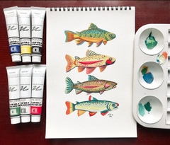 Tranh Pan A4 Colorful Trout