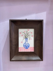 Tranh gốc kèm khung giả gỗ 3 Mai Lê