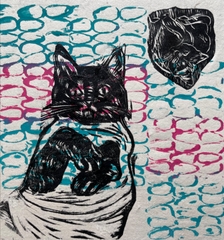 Tranh Mỹ Anh Meow 20x20cm