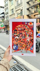 Tranh Lương Doo A4 Bắc Nam một nhà