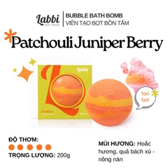 Viên tạo bọt bồn tắm 220gr Patchouli Juniper Berry Labbi