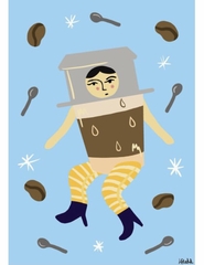 Tranh A4 Hannah Budd Coffee Dance