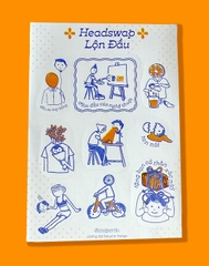 Sticker Riso Headswap - Lộn Đầu Lộn Xộn