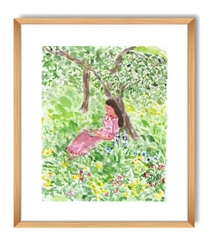 Tranh Tao A4 Reading Girl
