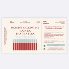 Imagine Calling Me Your Ex, That’s A Flex ( phúc bồn tử, hoa nhài, bạch đậu khấu, gỗ đàn hương vàng ) Calming Multi Purpose Spray ( Xịt Đa Năng ) Lilou Studio