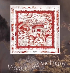 SILK SCARF LY VU Voyage au Vietnam 90X90
