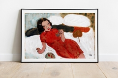 Tranh Tao A4 Lady In Red