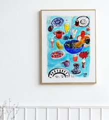 Tranh Tao A4 Still life in baby blue