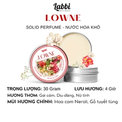 [SOLID PERFUME - NƯỚC HOA KHÔ] 30gr Labbi Lowne