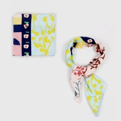 Khăn Bandana Lá Xanh Da Trời Tò He