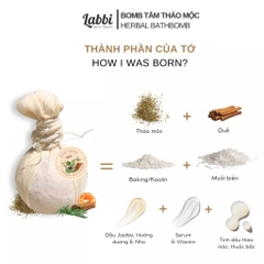 JASMINE LAVENDER Viên sủi thảo mộc HERBAL BATH BOMB Labbi